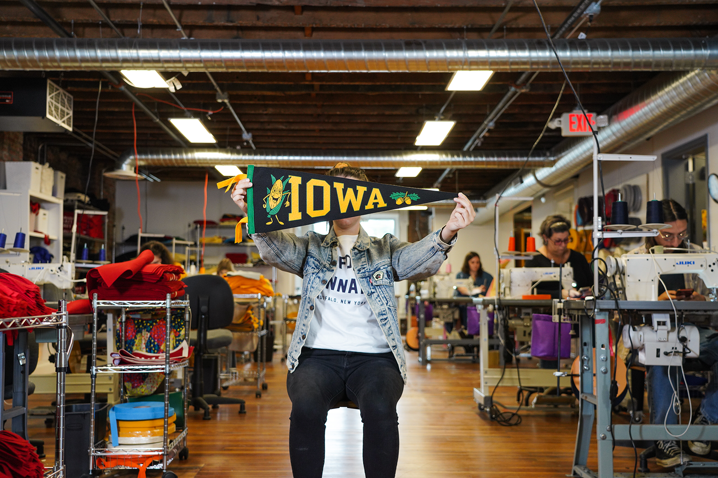 Retro Iowa Pennant