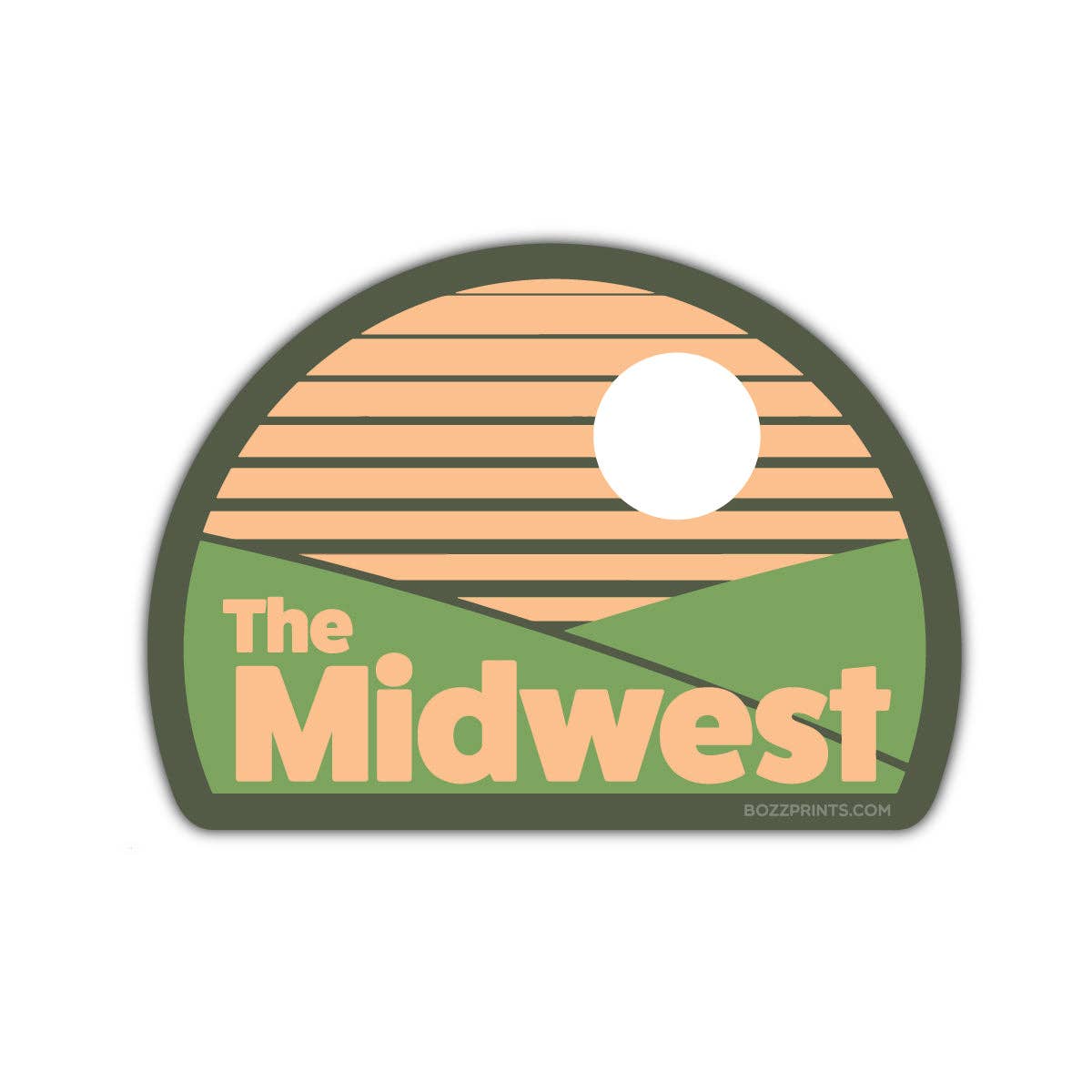 The Midwest Sun Sticker