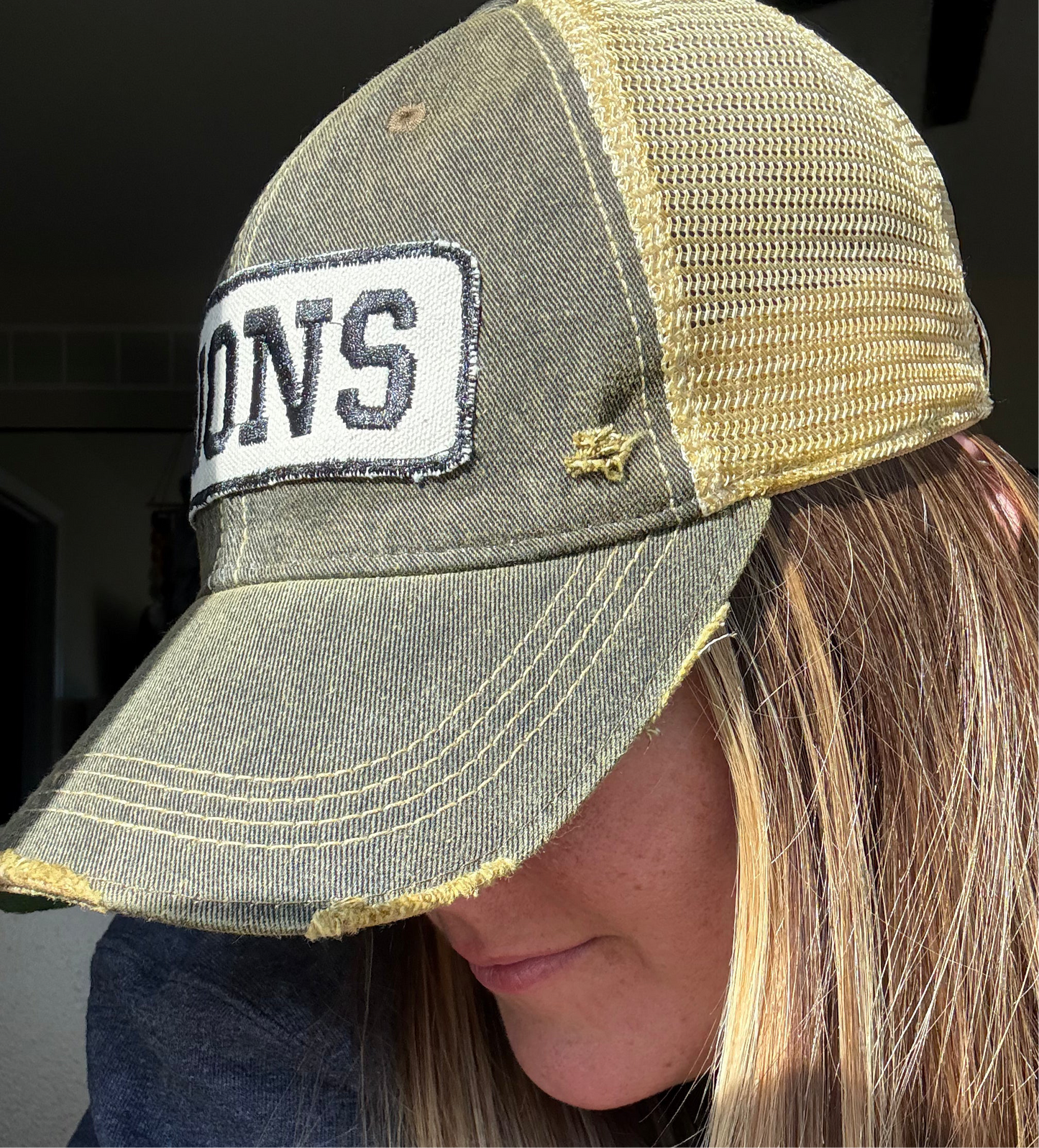 LIONS Distressed Hat