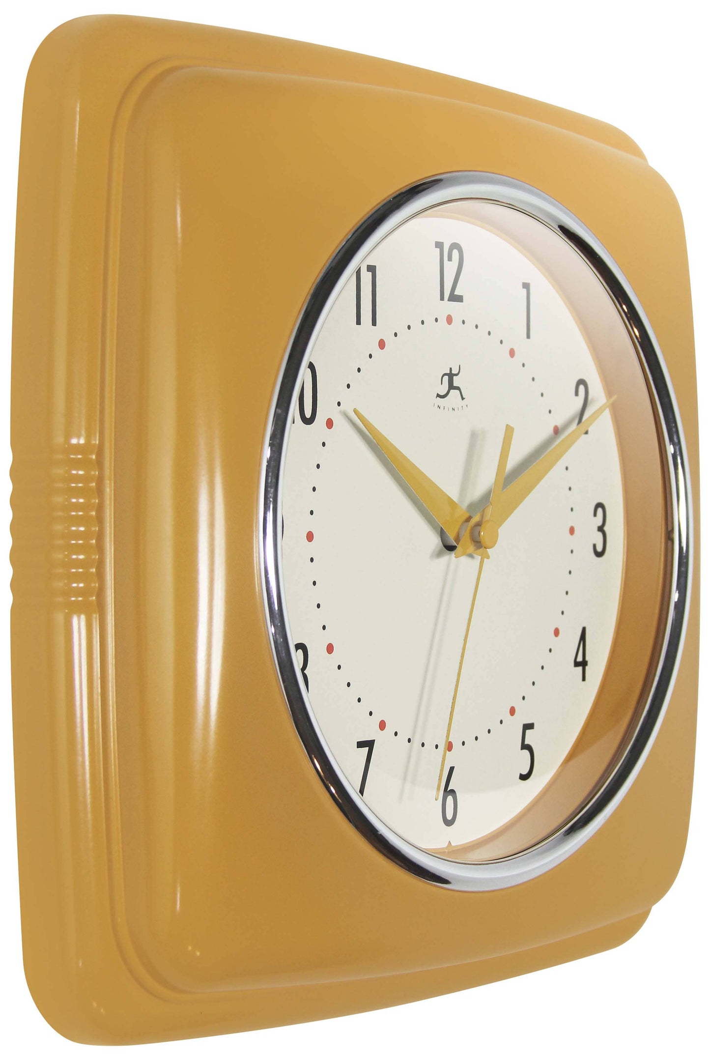 Retro Square Saffron Indoor Wall Clock