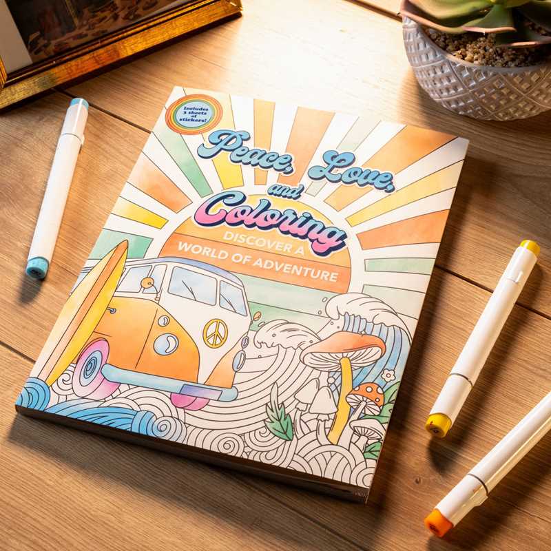 Peace, Love, and Coloring Book