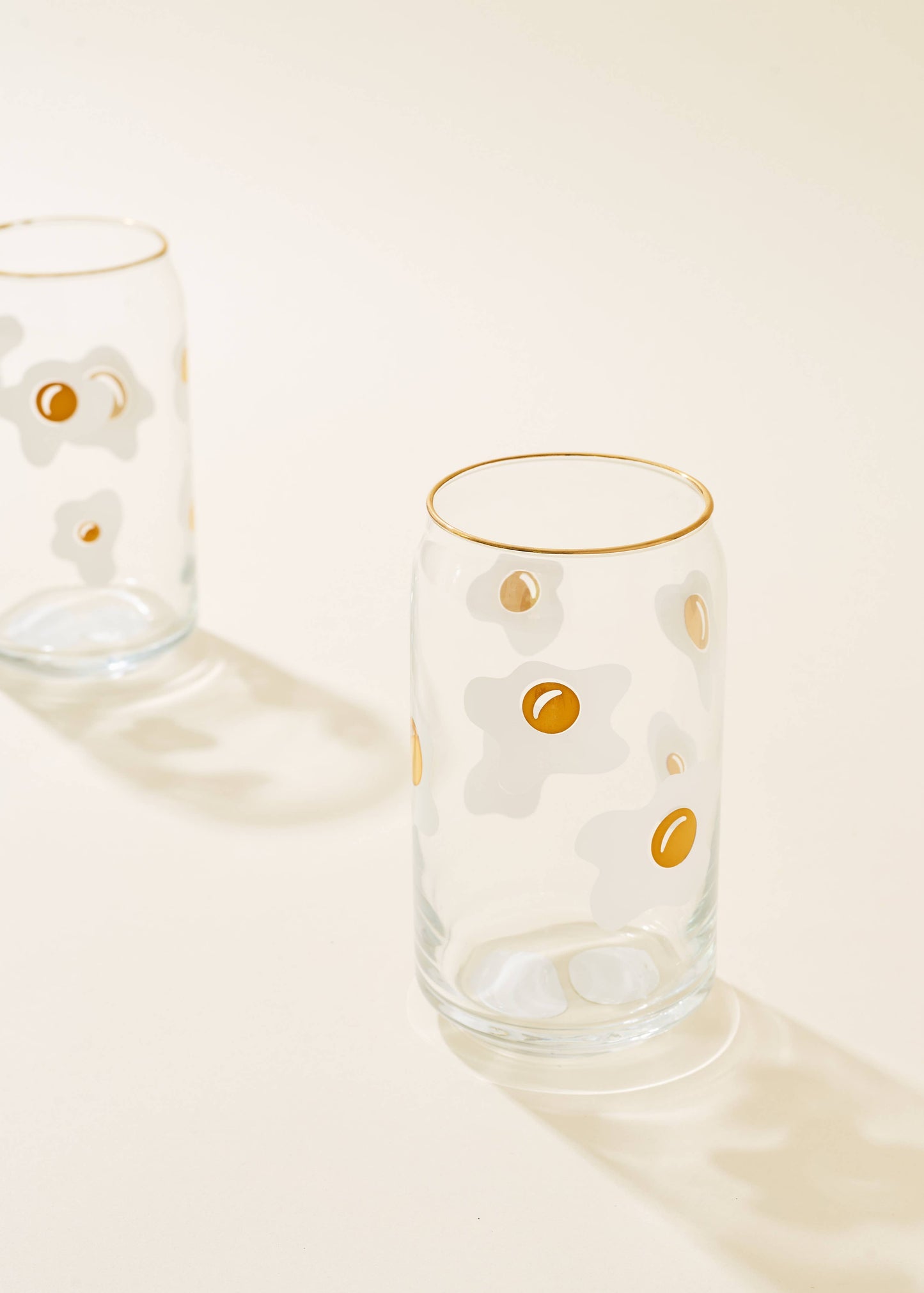 Fried Egg 16 Oz Soda Can Glass