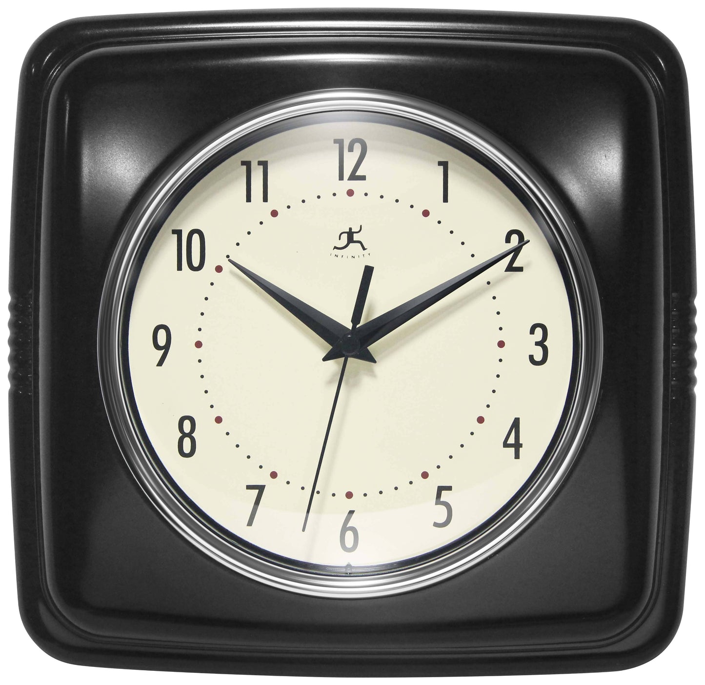 Retro Square Black Indoor Wall Clock