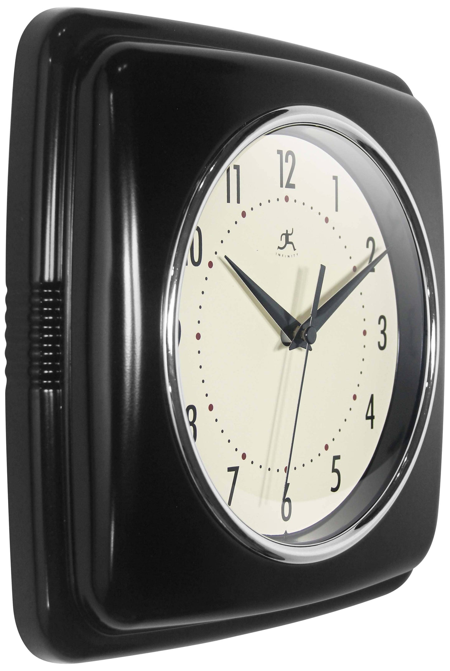 Retro Square Black Indoor Wall Clock