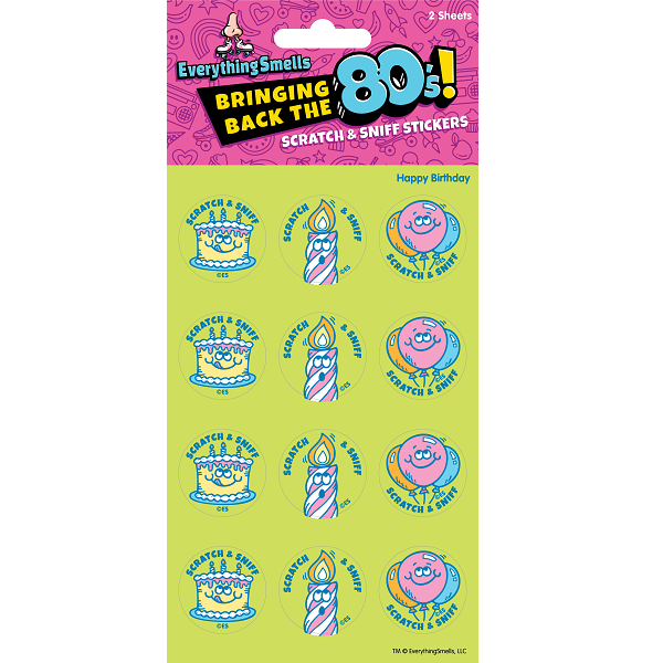 Happy Birthday Cake Scratch & Sniff Stickers
