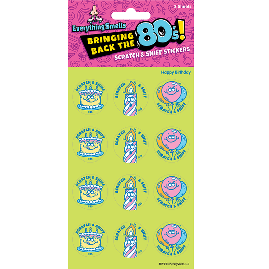 Happy Birthday Cake Scratch & Sniff Stickers