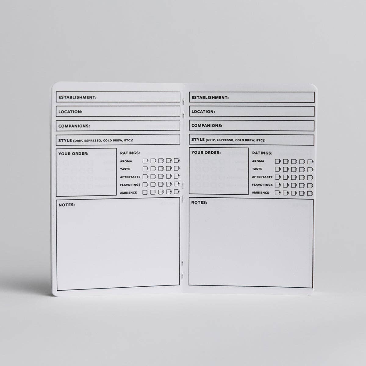 Coffee Log Book - set of 2