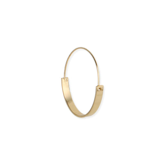 Gold Flat Hoop Earring