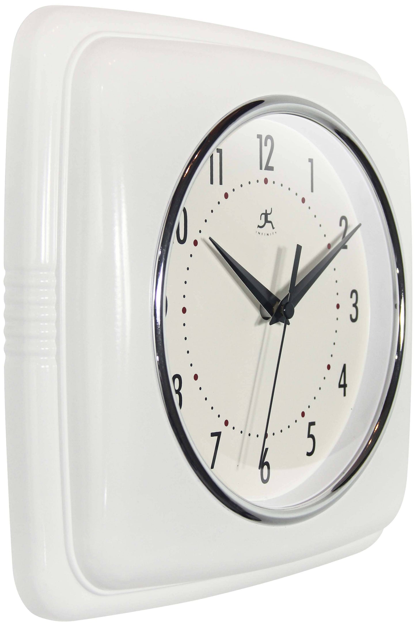 Retro Square White Indoor Wall Clock