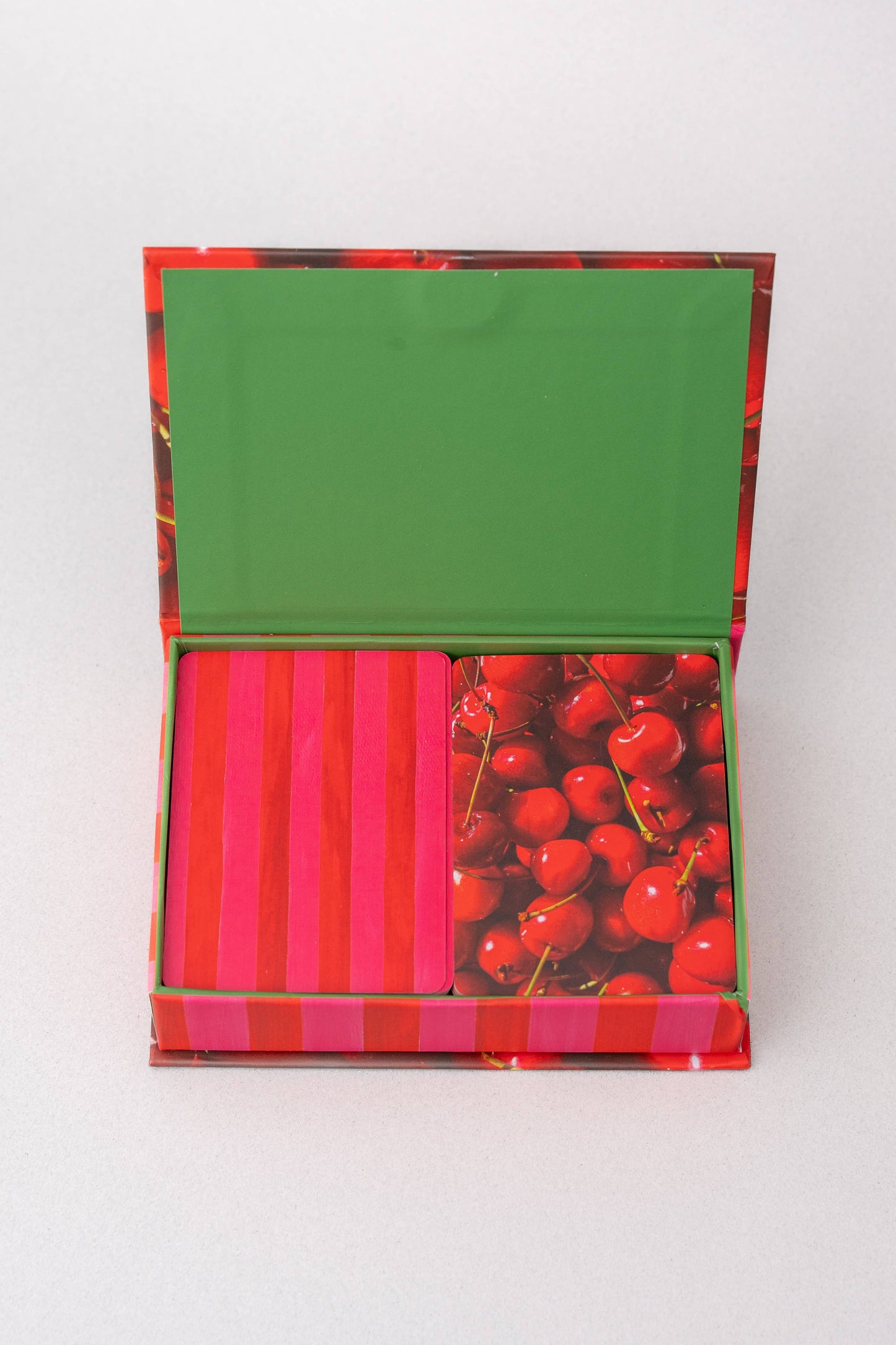 Playing Card Set, Cherry Stripe