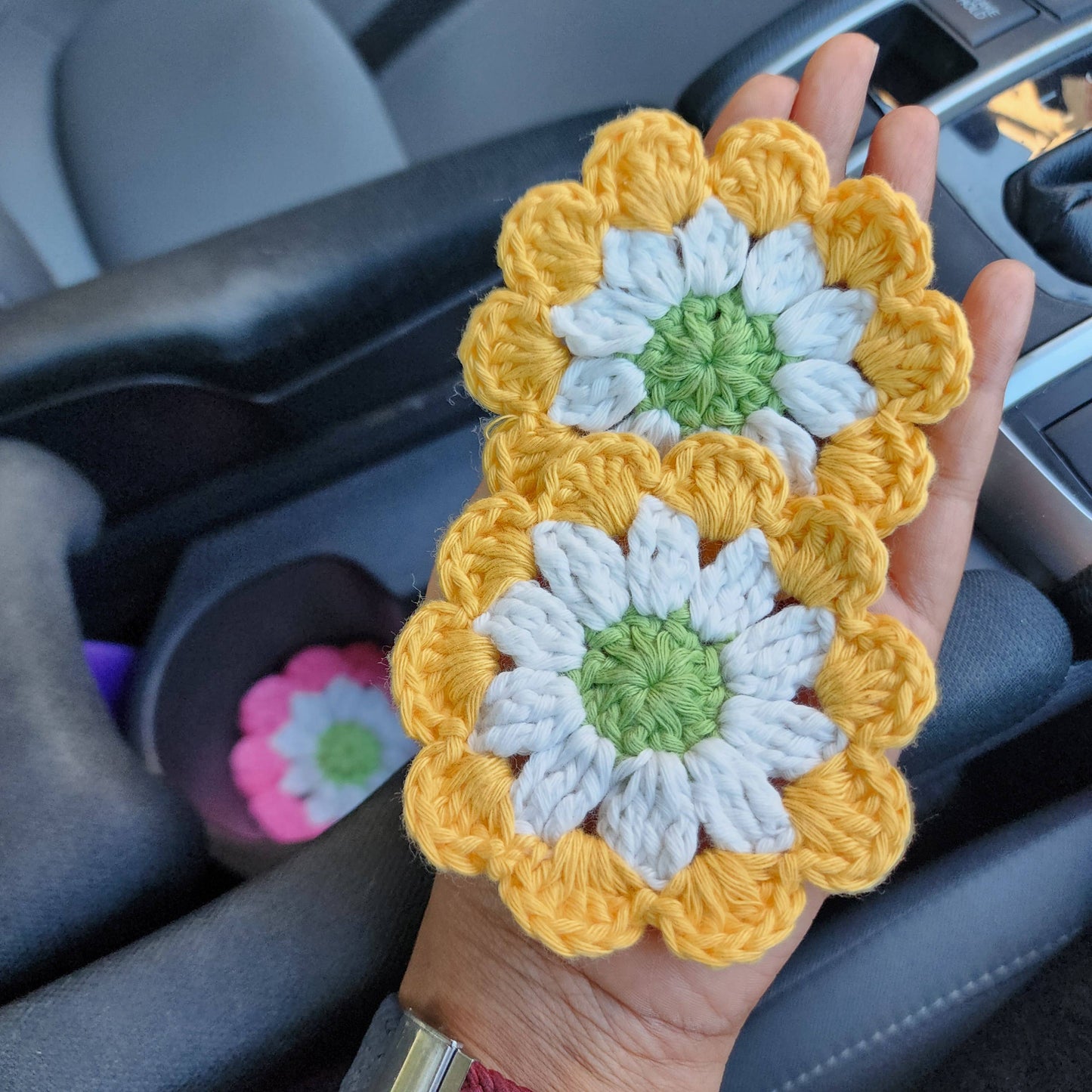 Macrame Car Cup Coasters
