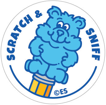 Cotton Candy Pencil Topper Scratch & Sniff Stickers