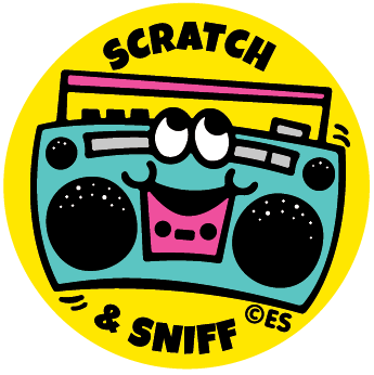Bubble Gum Boombox Scratch & Sniff Stickers