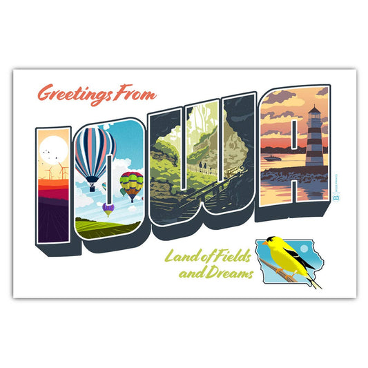 Greetings From Iowa Postcard