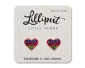 Neon Leopard Heart Earrings
