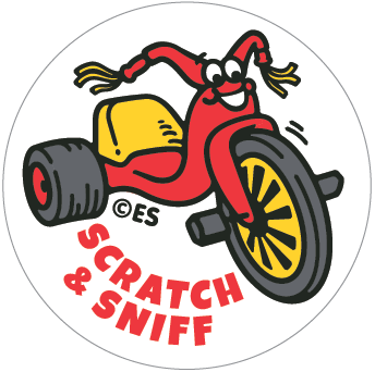 Cherry Slushie Big Wheel Scratch & Sniff Stickers