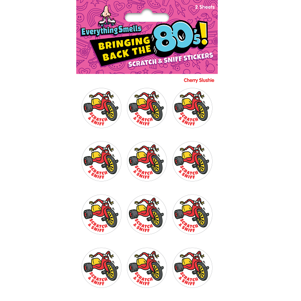 Cherry Slushie Big Wheel Scratch & Sniff Stickers