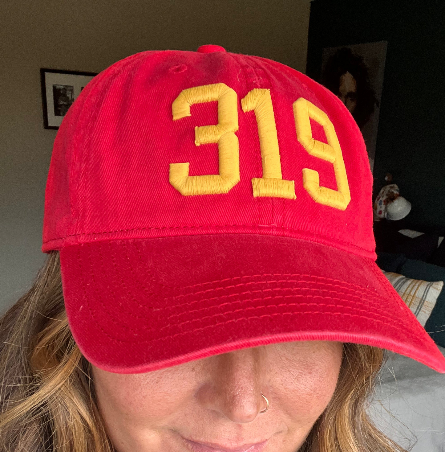 “319” Hat - Cardinal/Gold