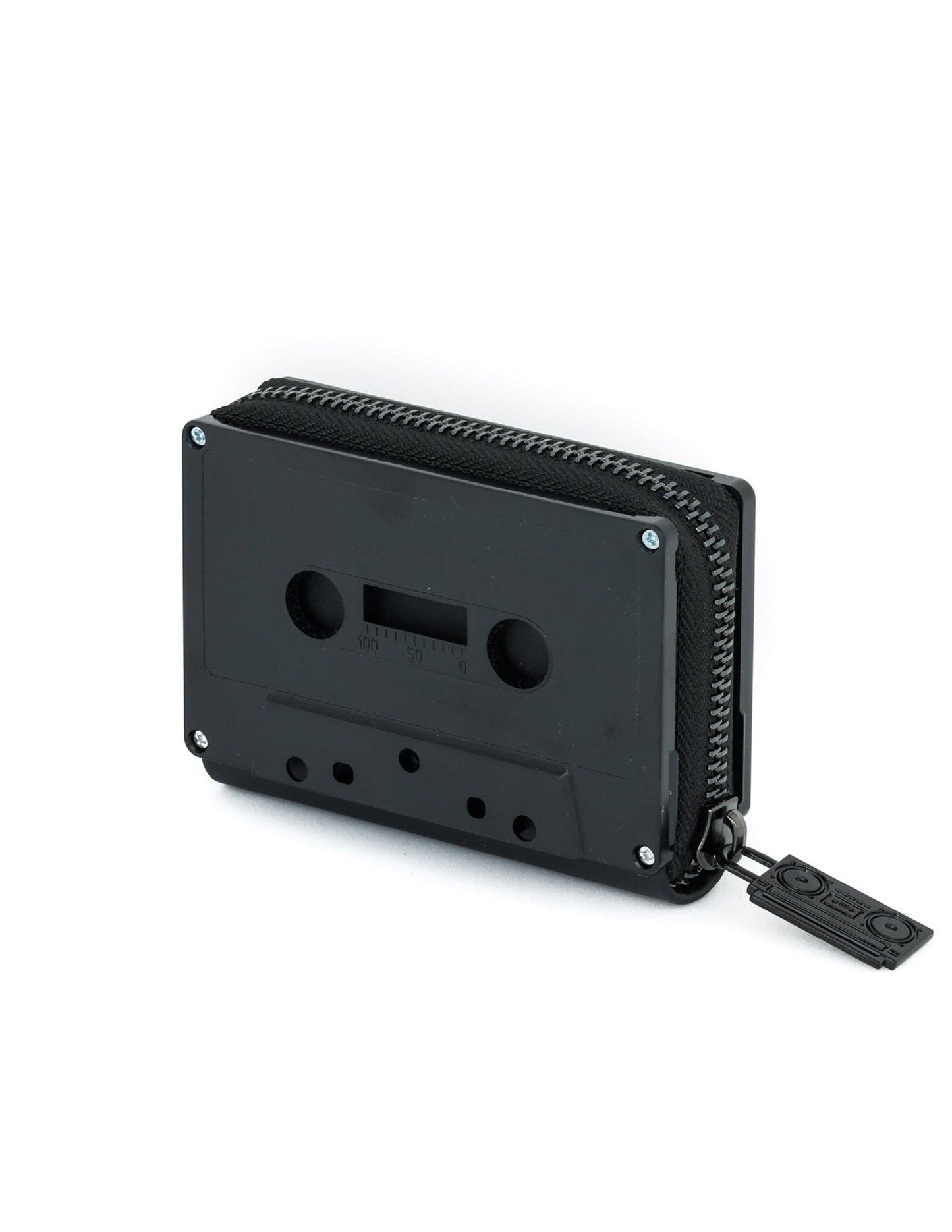 Matte Black Cassette Tape Wallet