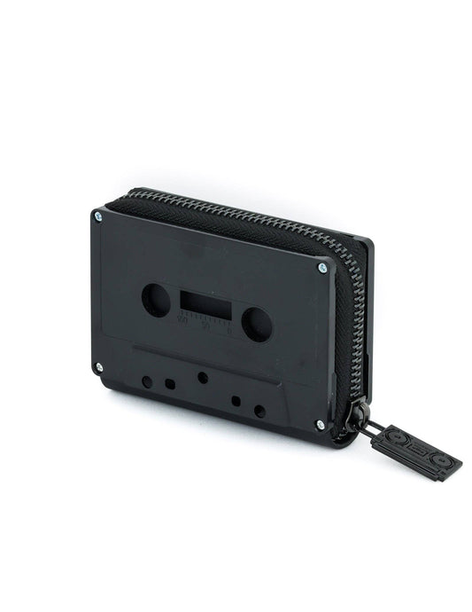Matte Black Cassette Tape Wallet