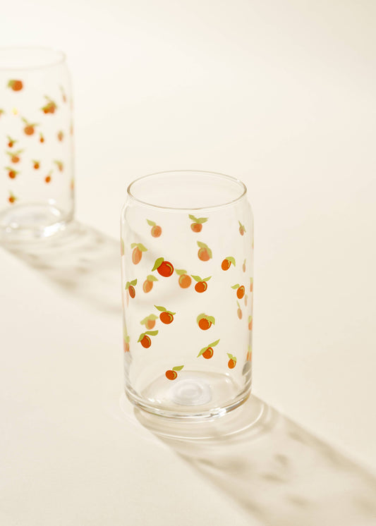 Little Cuties Orange 16 Oz Soda Can Glass