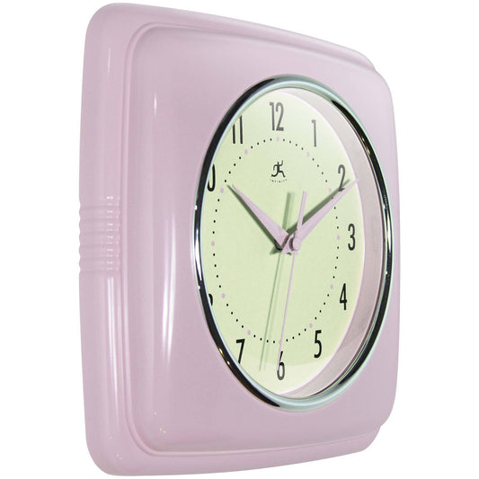 Retro Pastel Pink Wall Clock