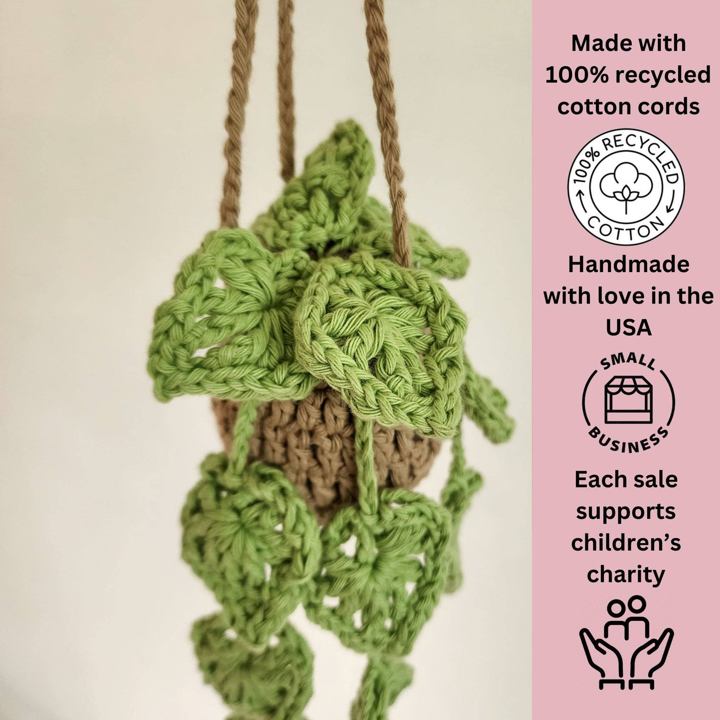 Boho Crochet Car Charm