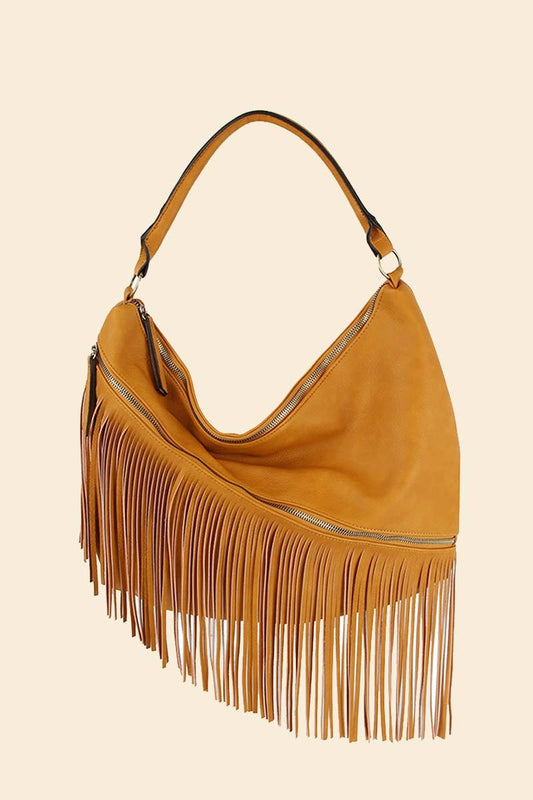 Fringe Hobo Shoulder Bag
