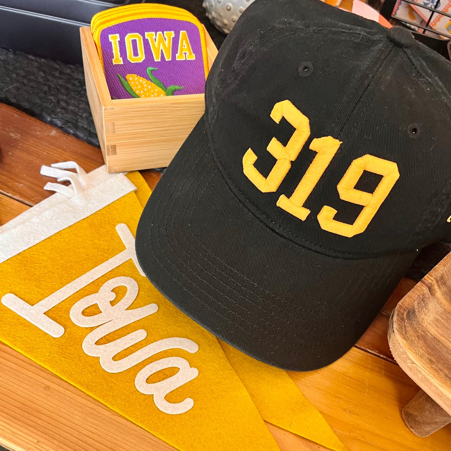 “319” Hat - Black/Gold