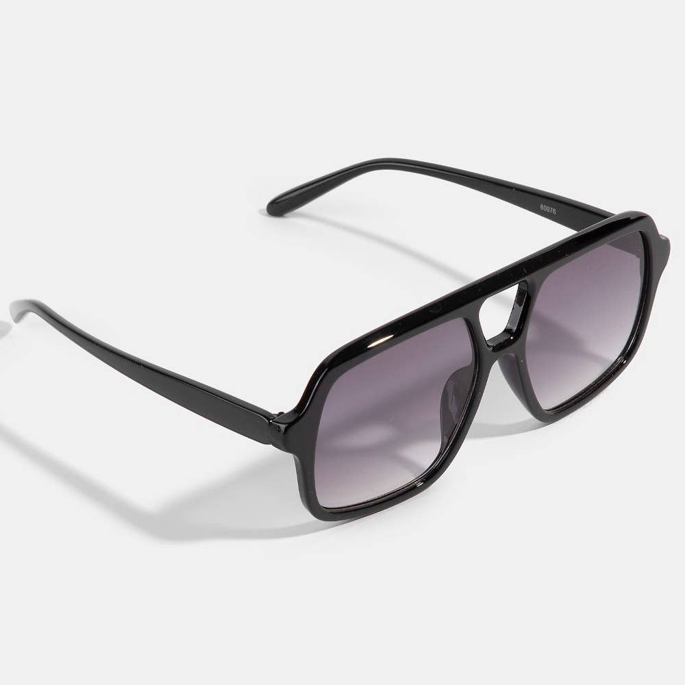Large Frame Retro Aviator Sunglasses