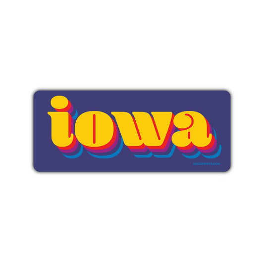 Iowa Retro Sticker