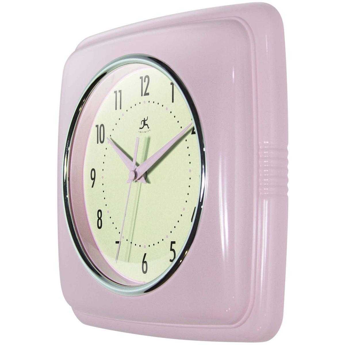 Retro Pastel Pink Wall Clock