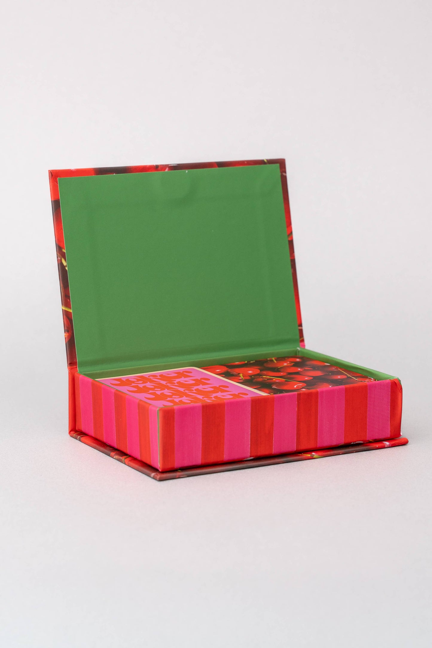 Playing Card Set, Cherry Stripe