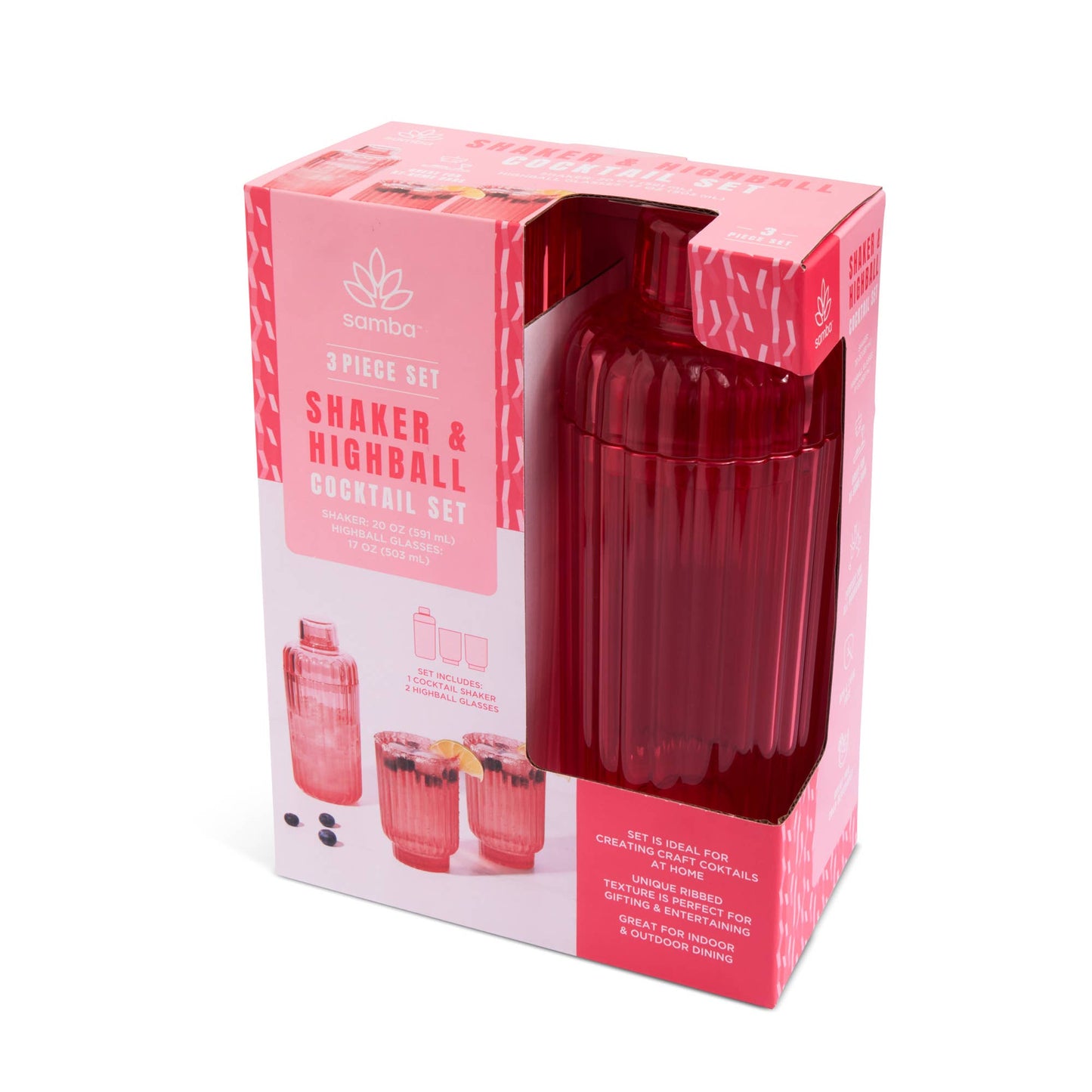 3pc Shaker/Highball Set
