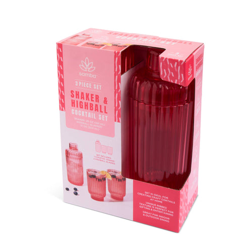 3pc Shaker/Highball Set