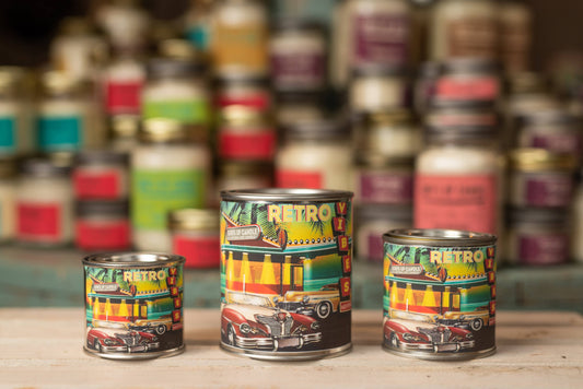Retro Vibes Paint Can Candle - 1/4 pint
