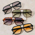 Large Frame Retro Aviator Sunglasses