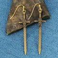 Gold Sword Earrings
