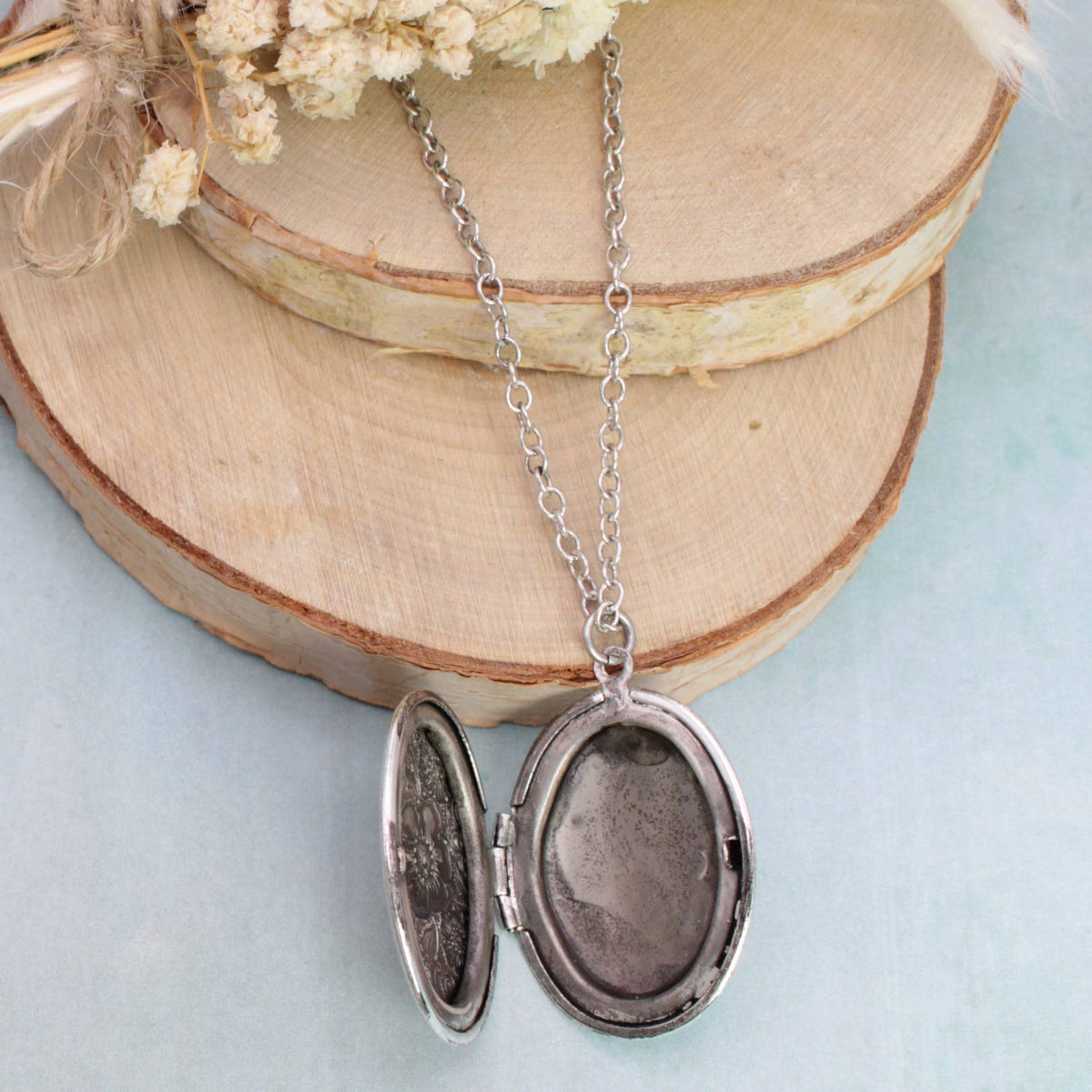 Vintage Silver Locket Necklace