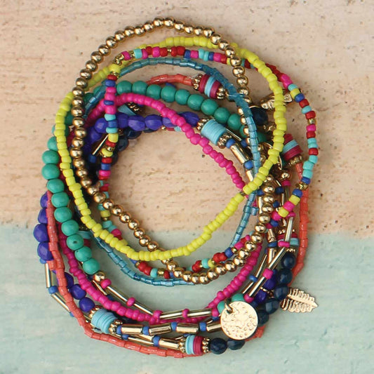 Boho Bead Bracelet Set