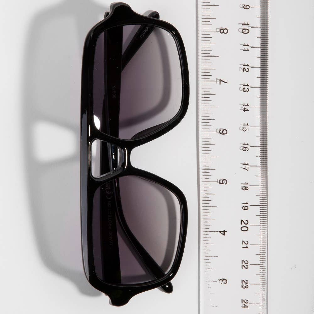 Large Frame Retro Aviator Sunglasses