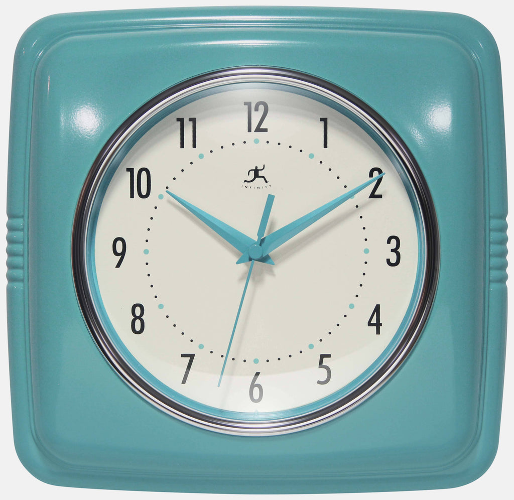 Retro Turquoise Wall Clock