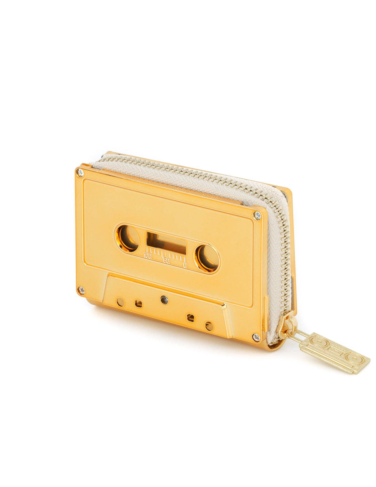 Gold Chrome Cassette Tape Wallet