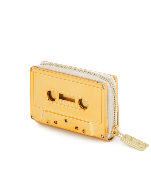 Gold Chrome Cassette Tape Wallet
