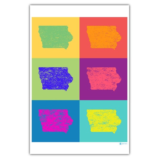 Iowa Pop Art Postcard